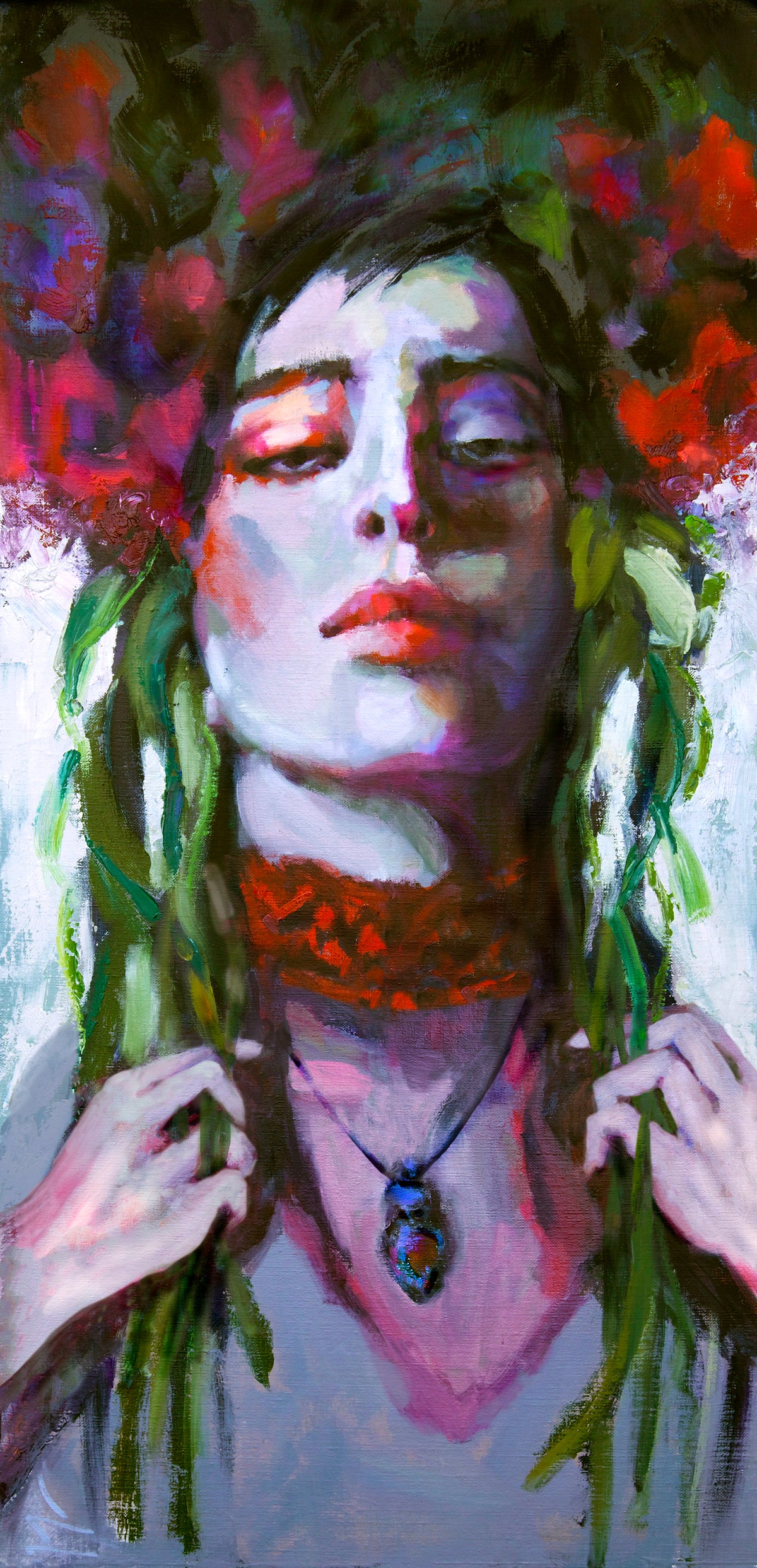 “Wild at Heart” Framed Original Oil, 19"x37"