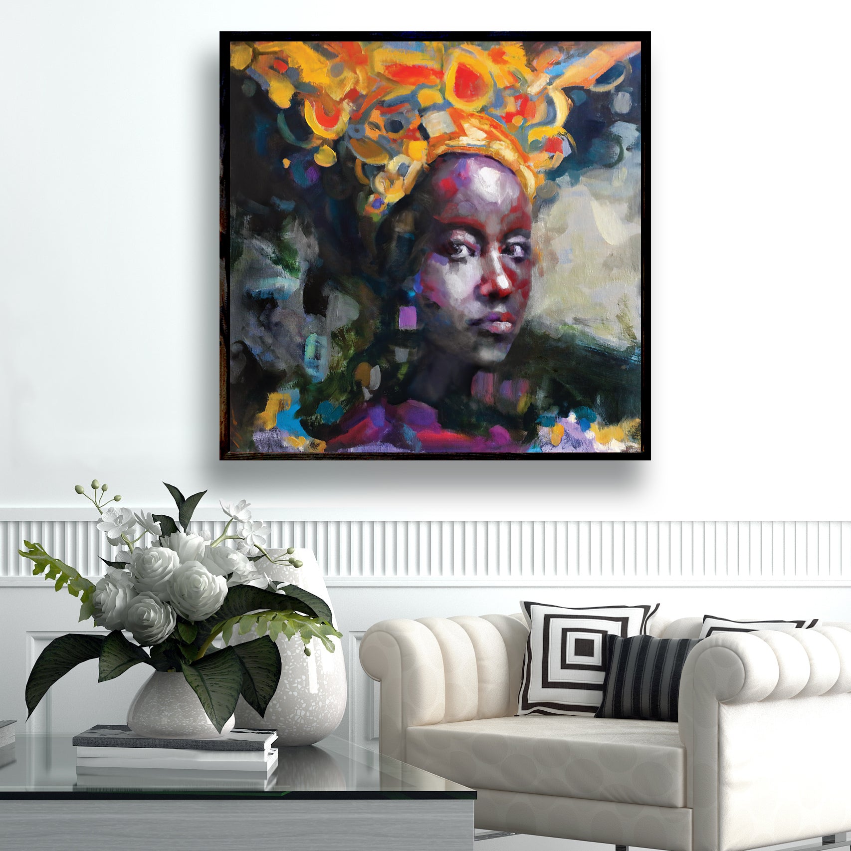"Adorned" Framed Canvas Print