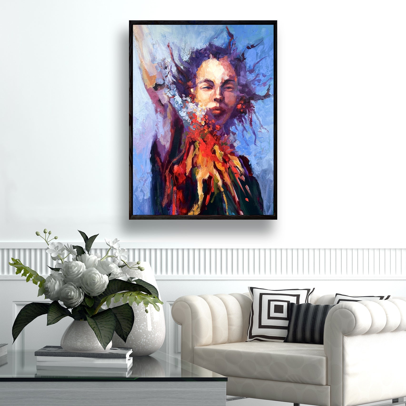 "Breathe Free" Framed Canvas Print