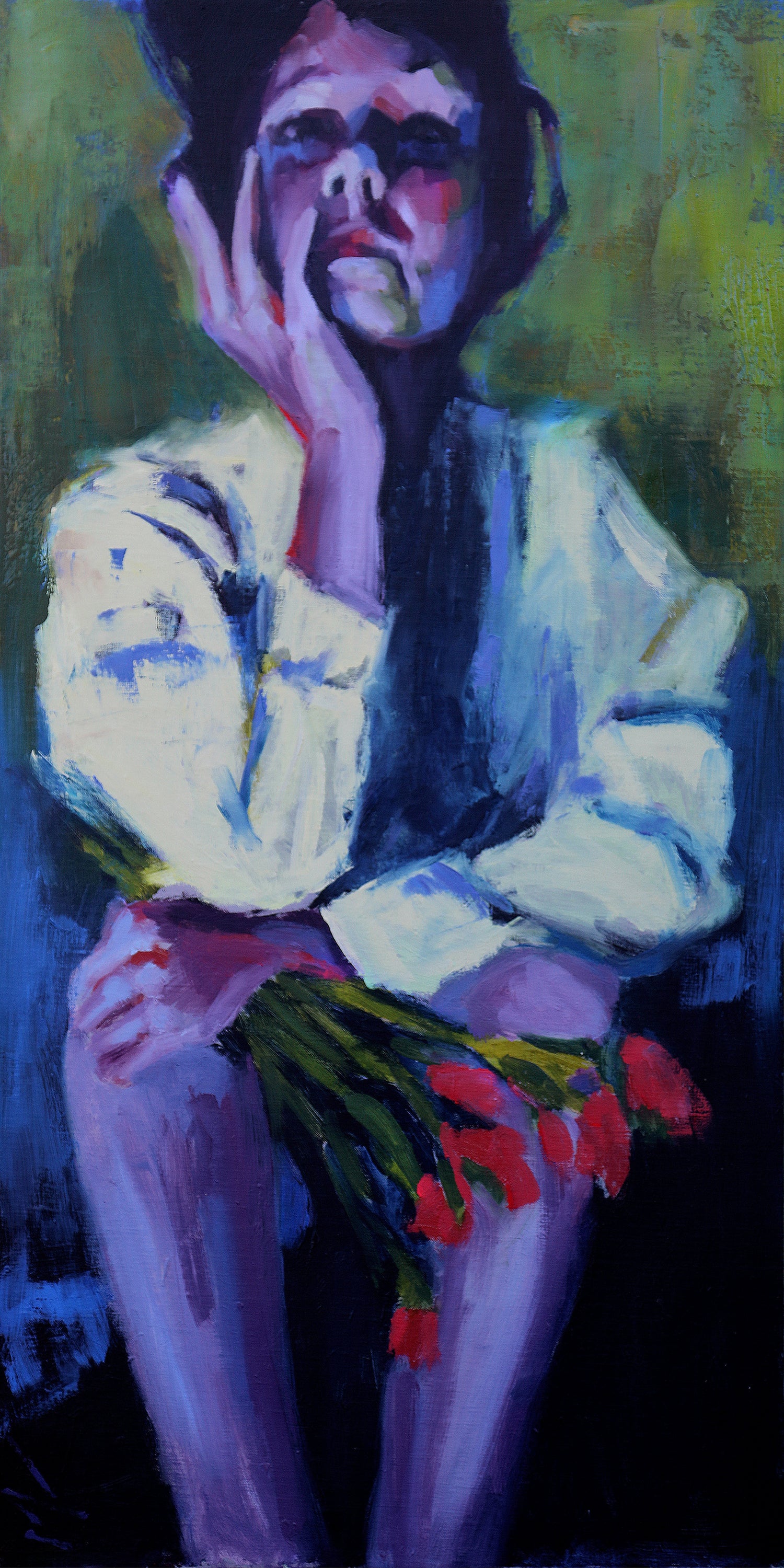 "You're Gonna make me lonesome When You Go" Original Oil 18x36