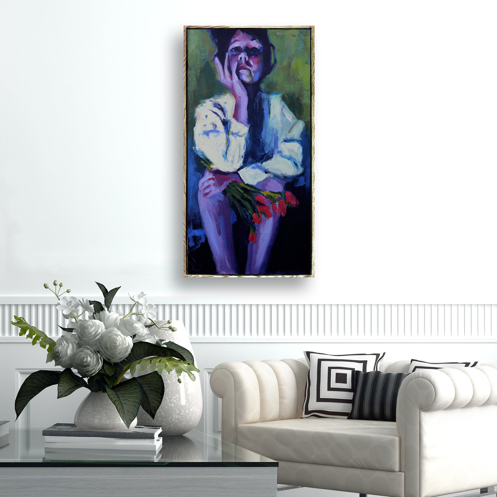 "You're Gonna make me lonesome When You Go" Original Oil 18x36