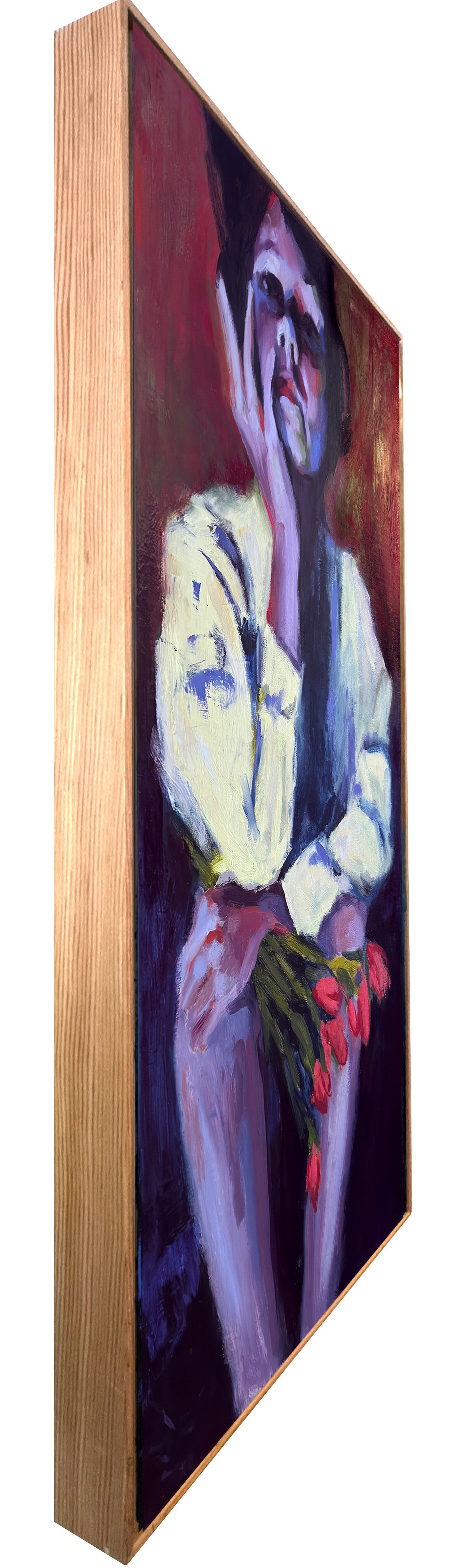 "You're Gonna Make Me Lonesome When You Go" Framed Original Oil, 18"x36"