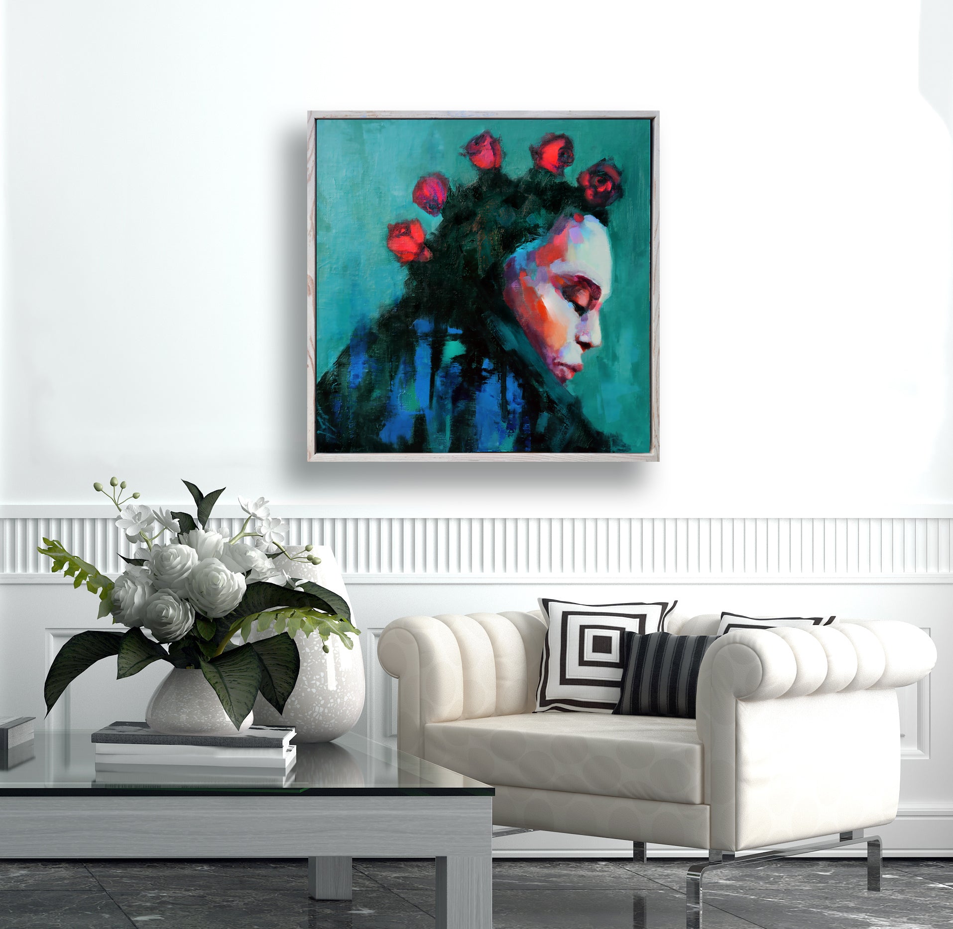 "Love on the Brain" 19"x19"