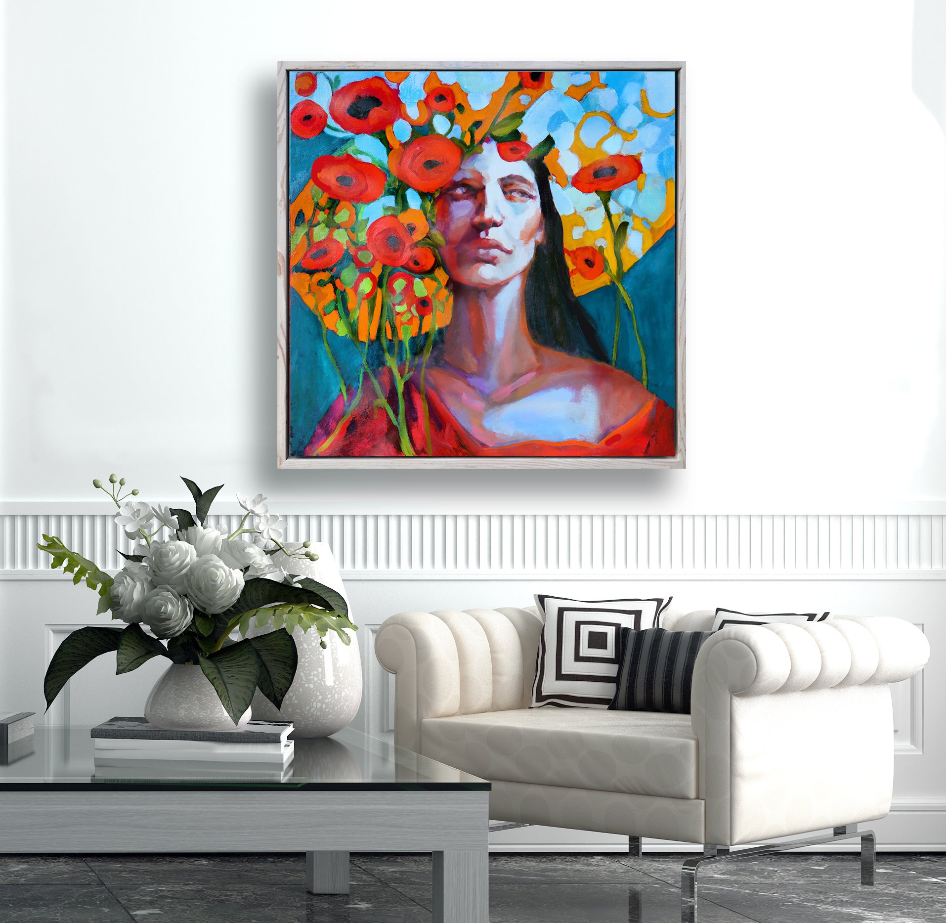 “As the Poppies Grow”  25x25