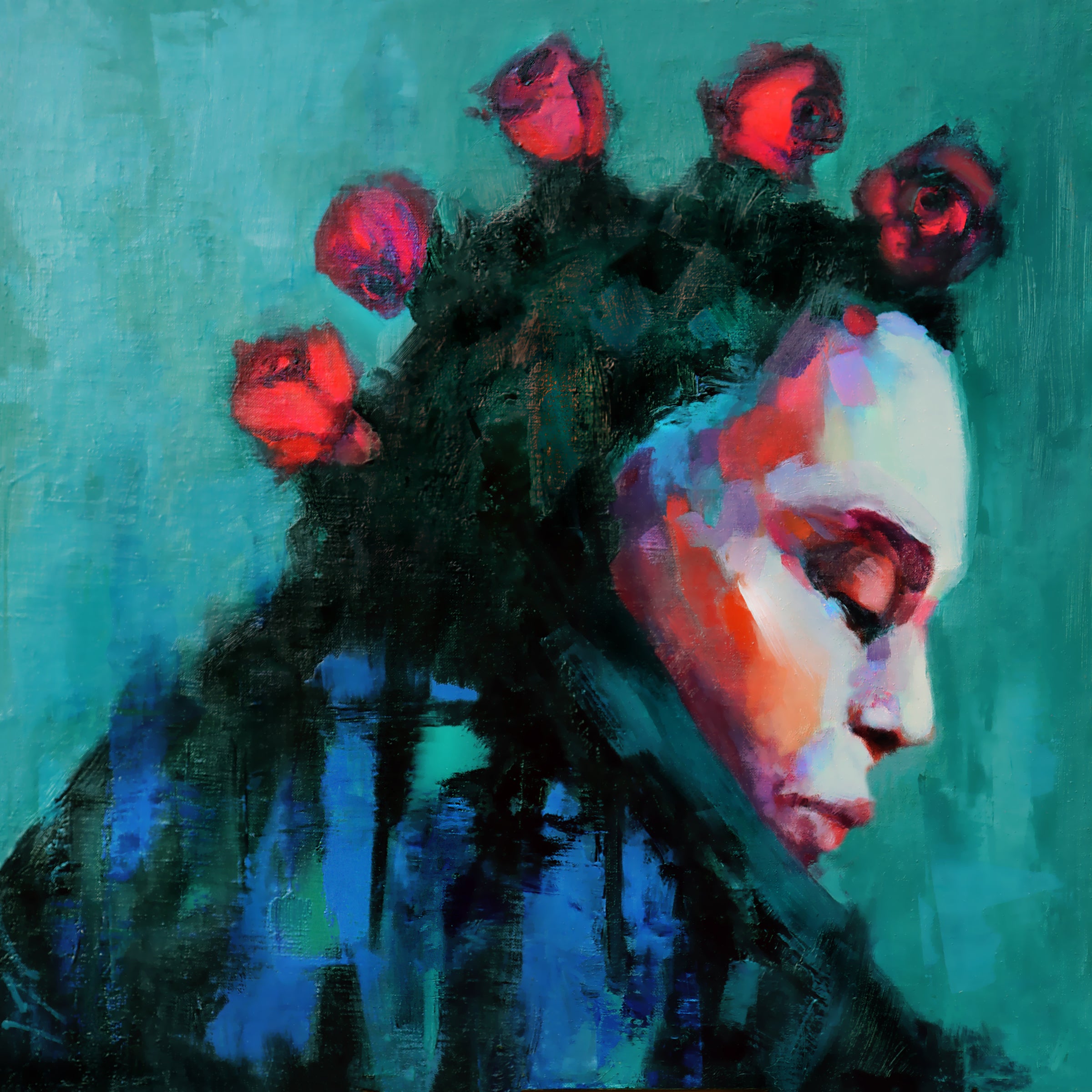 "Love on the Brain" 19"x19"