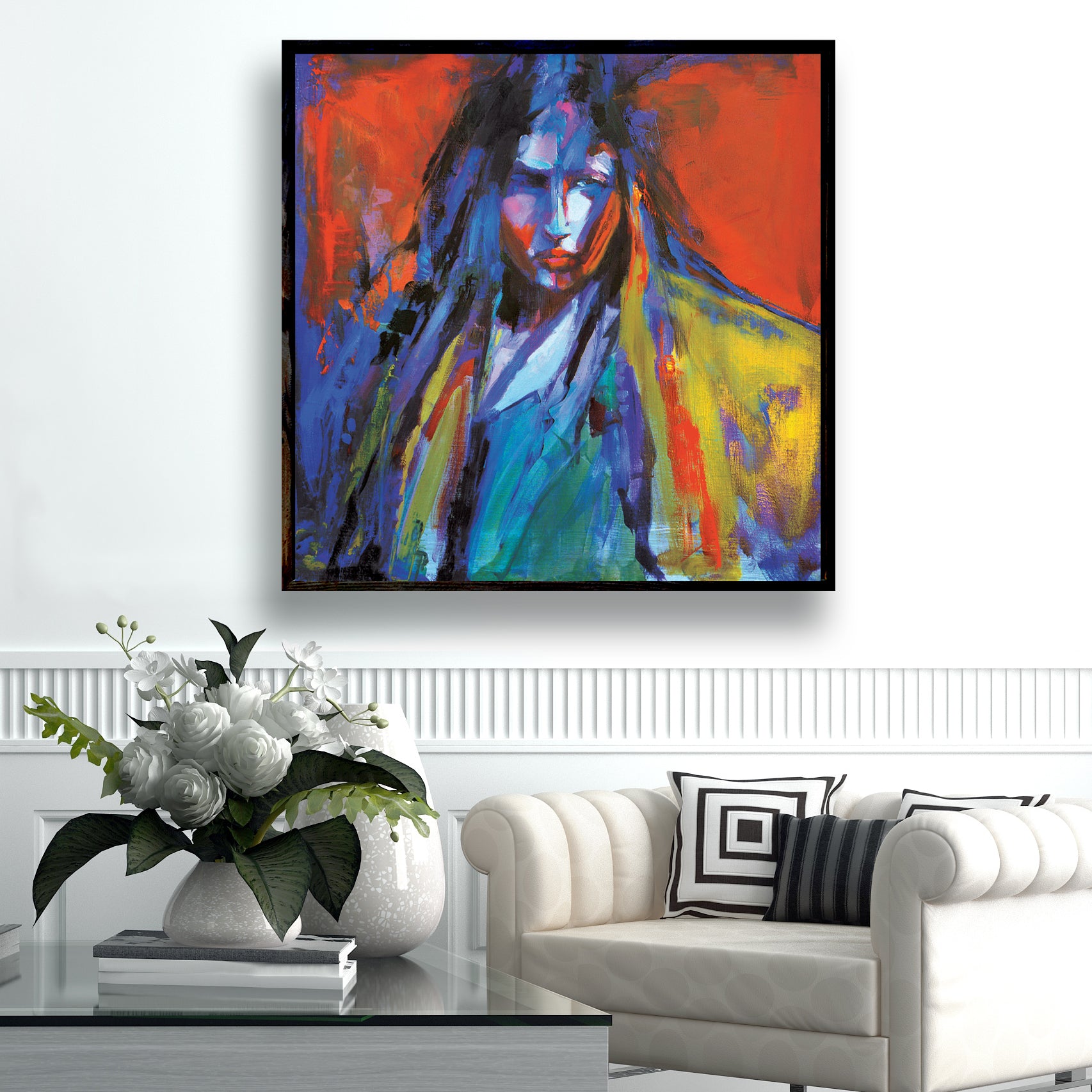 "SnakeCharmer" Framed Canvas Print