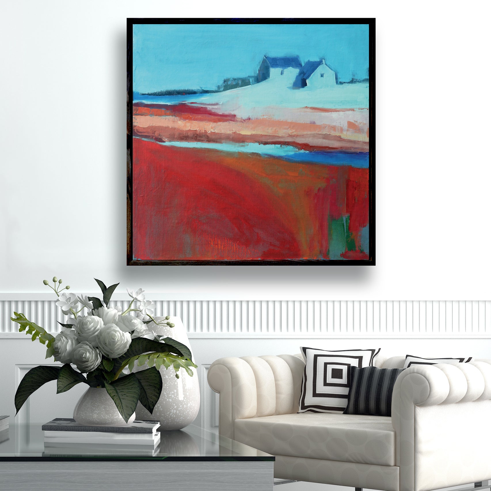 "Space of Stillness" Framed Canvas Print
