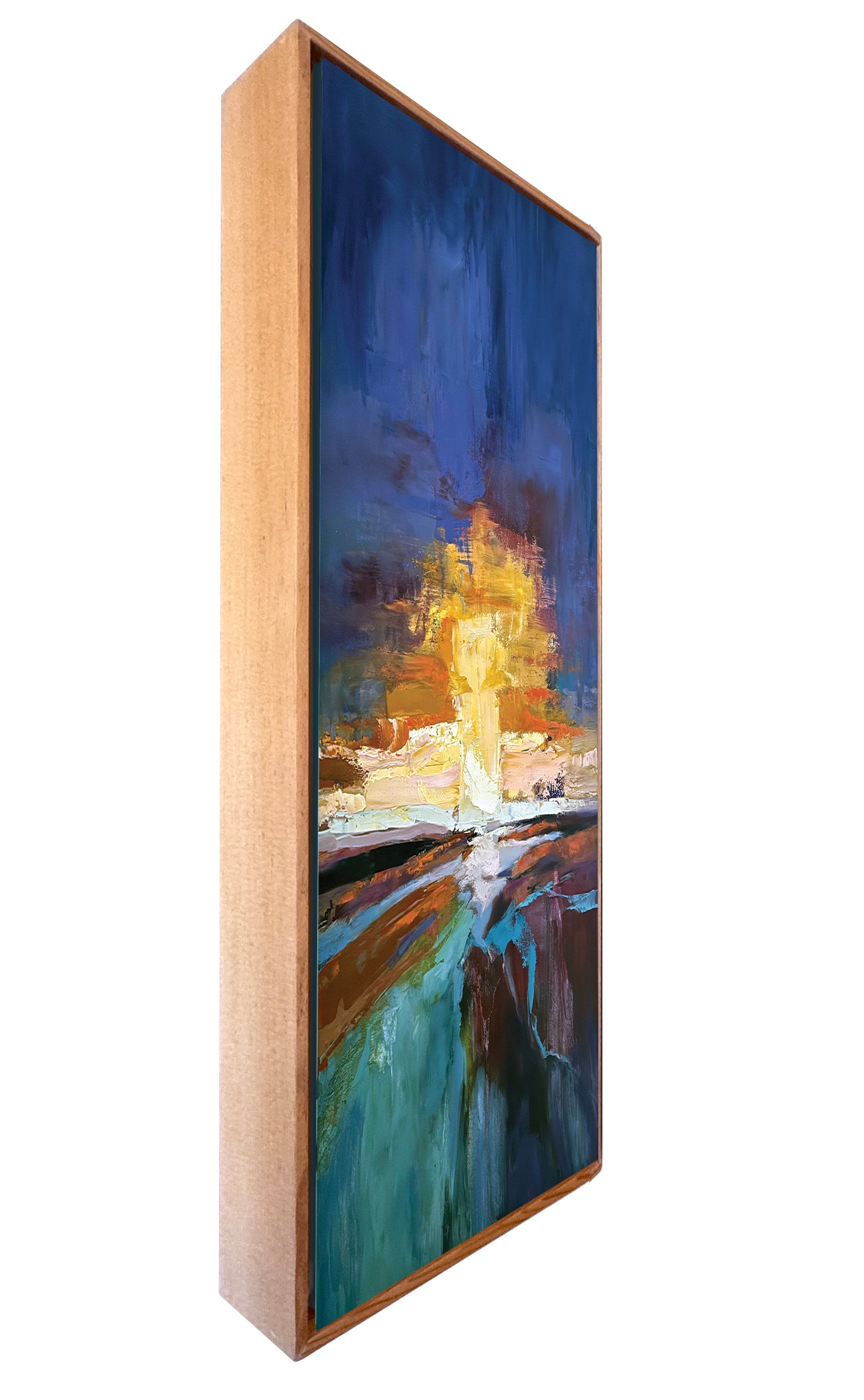 "Quiet Spirit Fire" Framed Original Oil, 24" x 36"