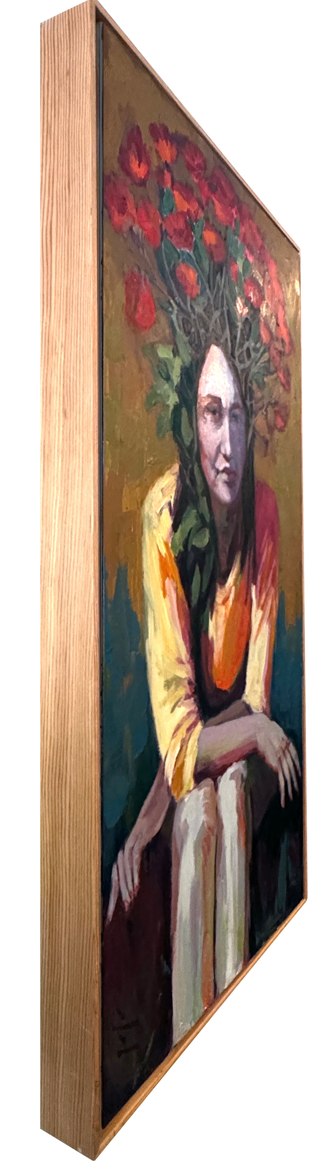 “Time Blooms” Framed Original Oil, 19"x37"
