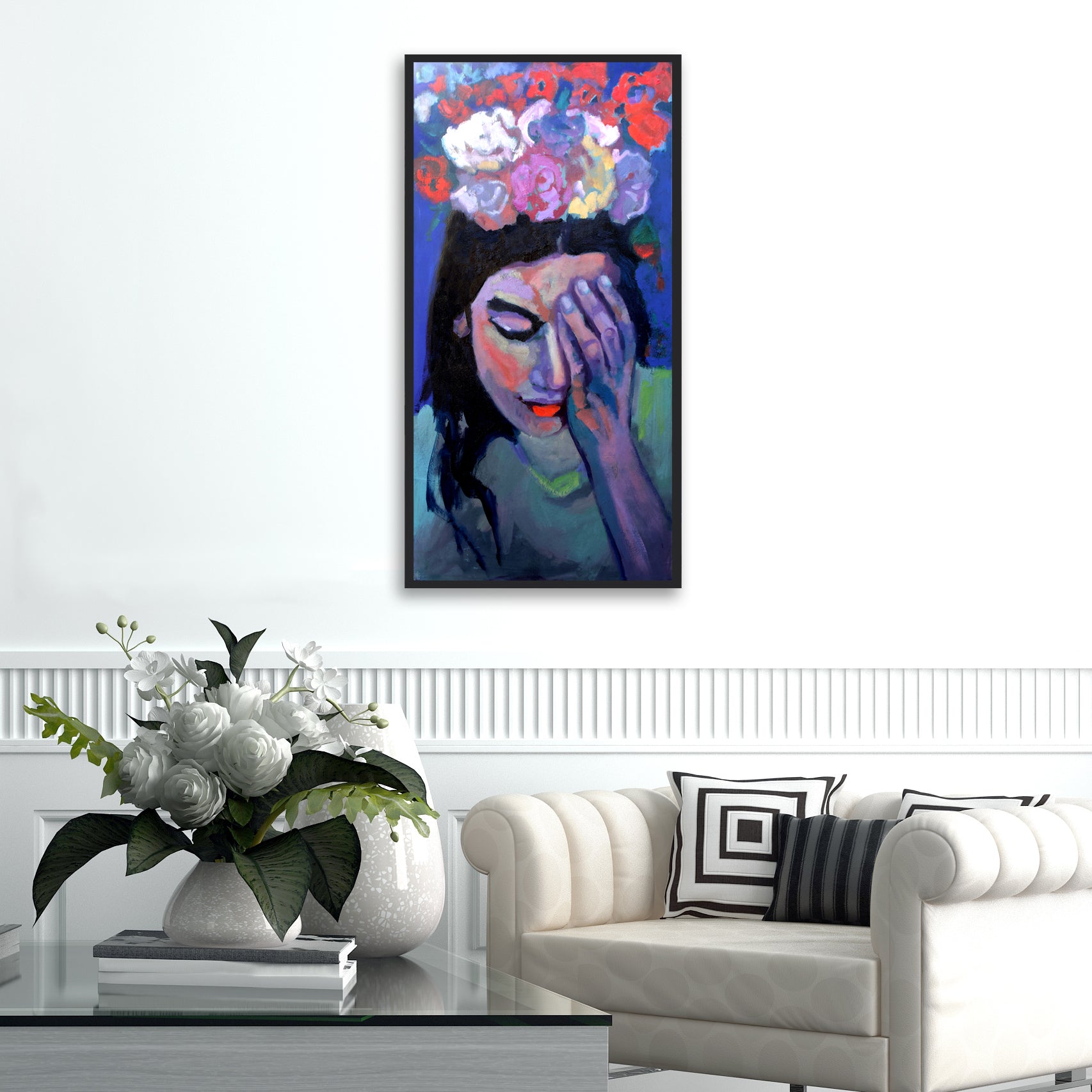 "Violet" Framed Canvas Print
