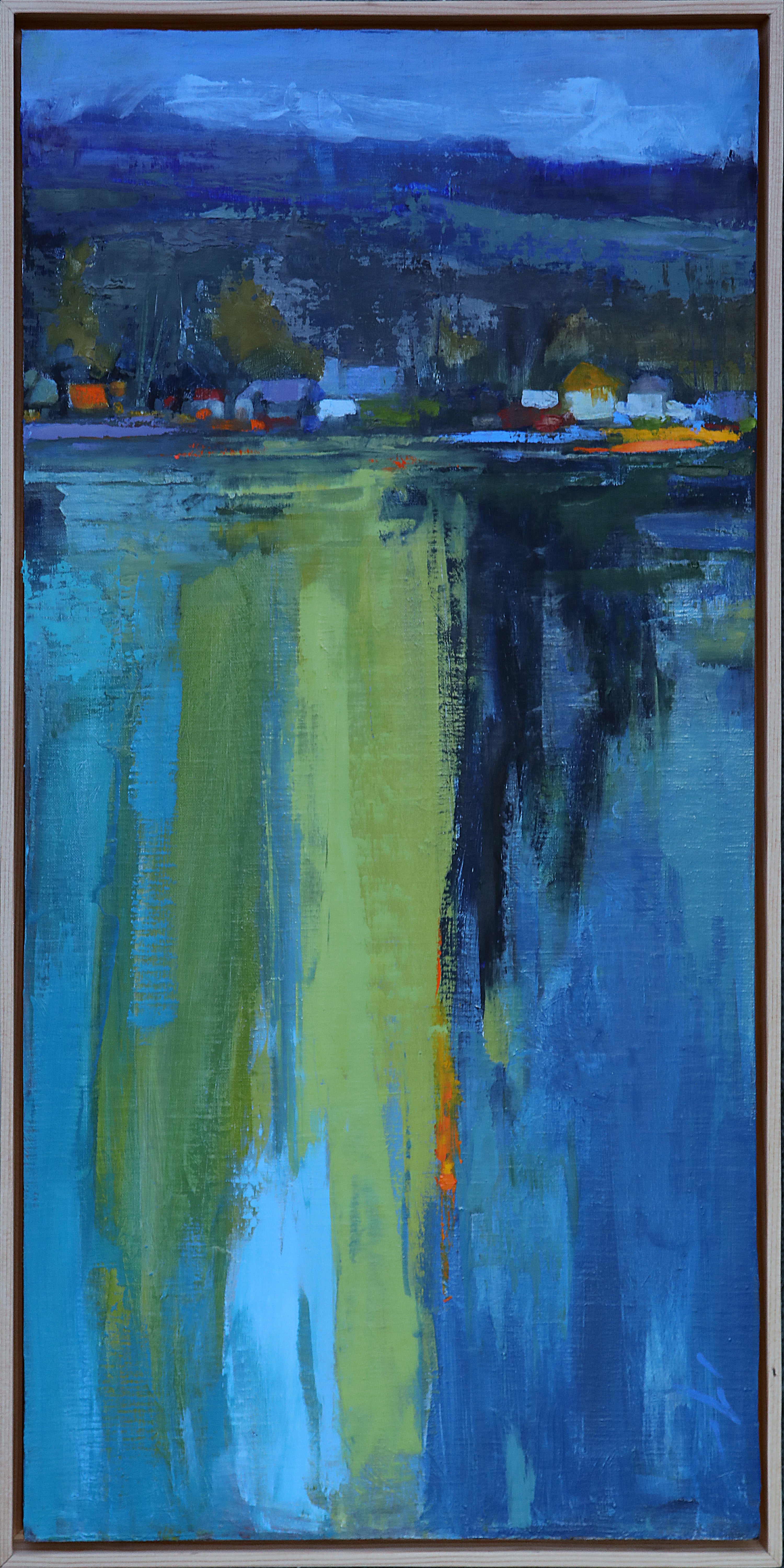 "Waterfront Rhythm" Framed Original Oil,  16" x 31"
