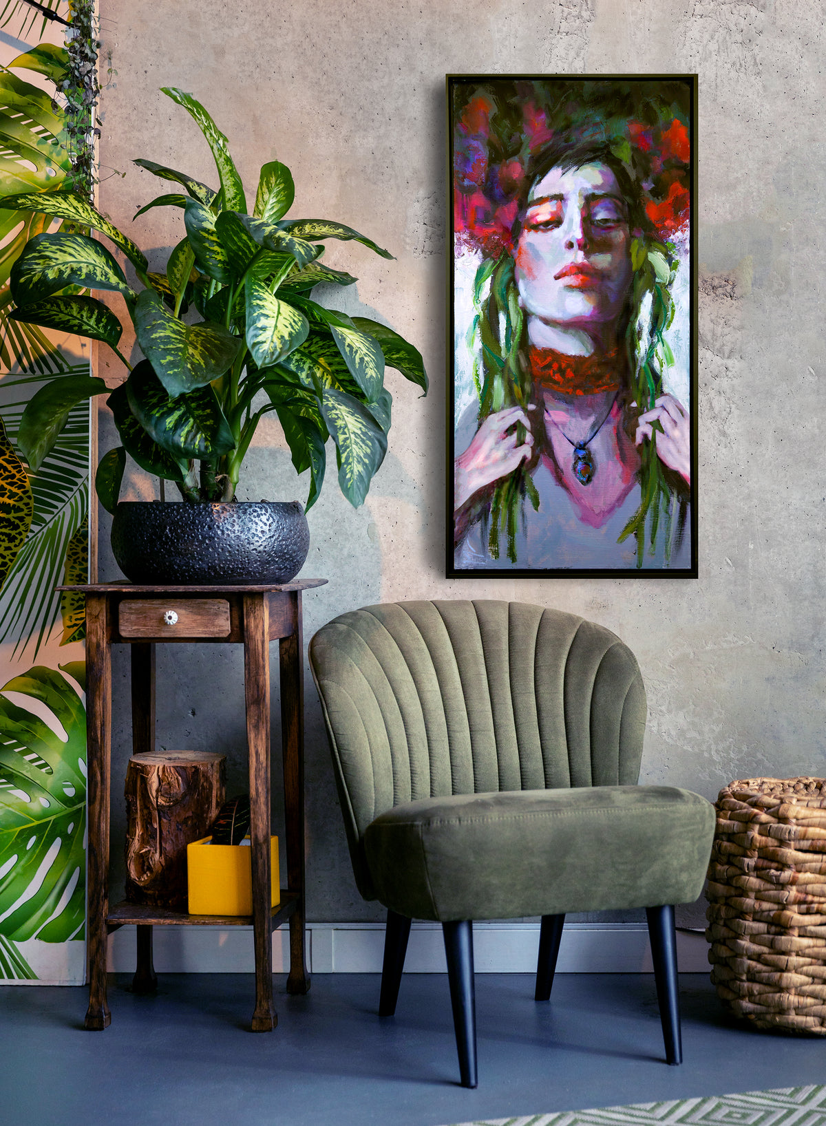 “Wild at Heart” Framed Original Oil, 19"x37"